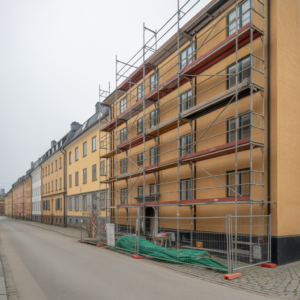 fasadstallning vid renovering regler kostnad och sakerhet